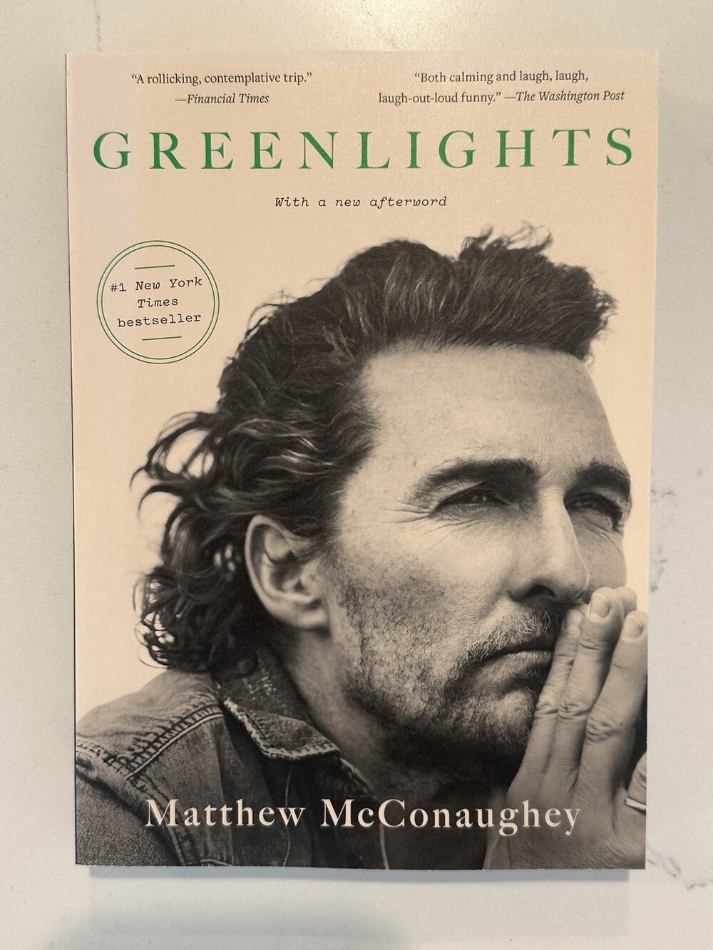 Greenlights by Matthew McConaughey Autograph Book Signed Auto Paperback #7